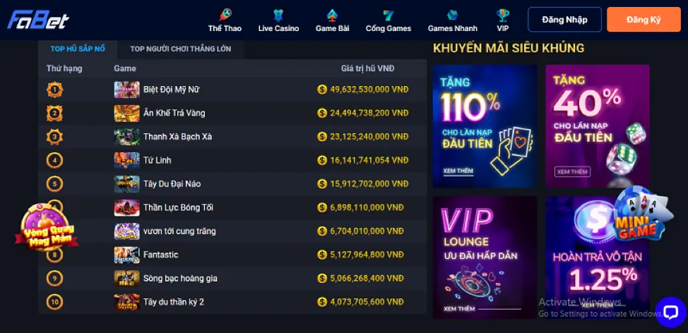 Các bước nhận khuyến mãi 33win39